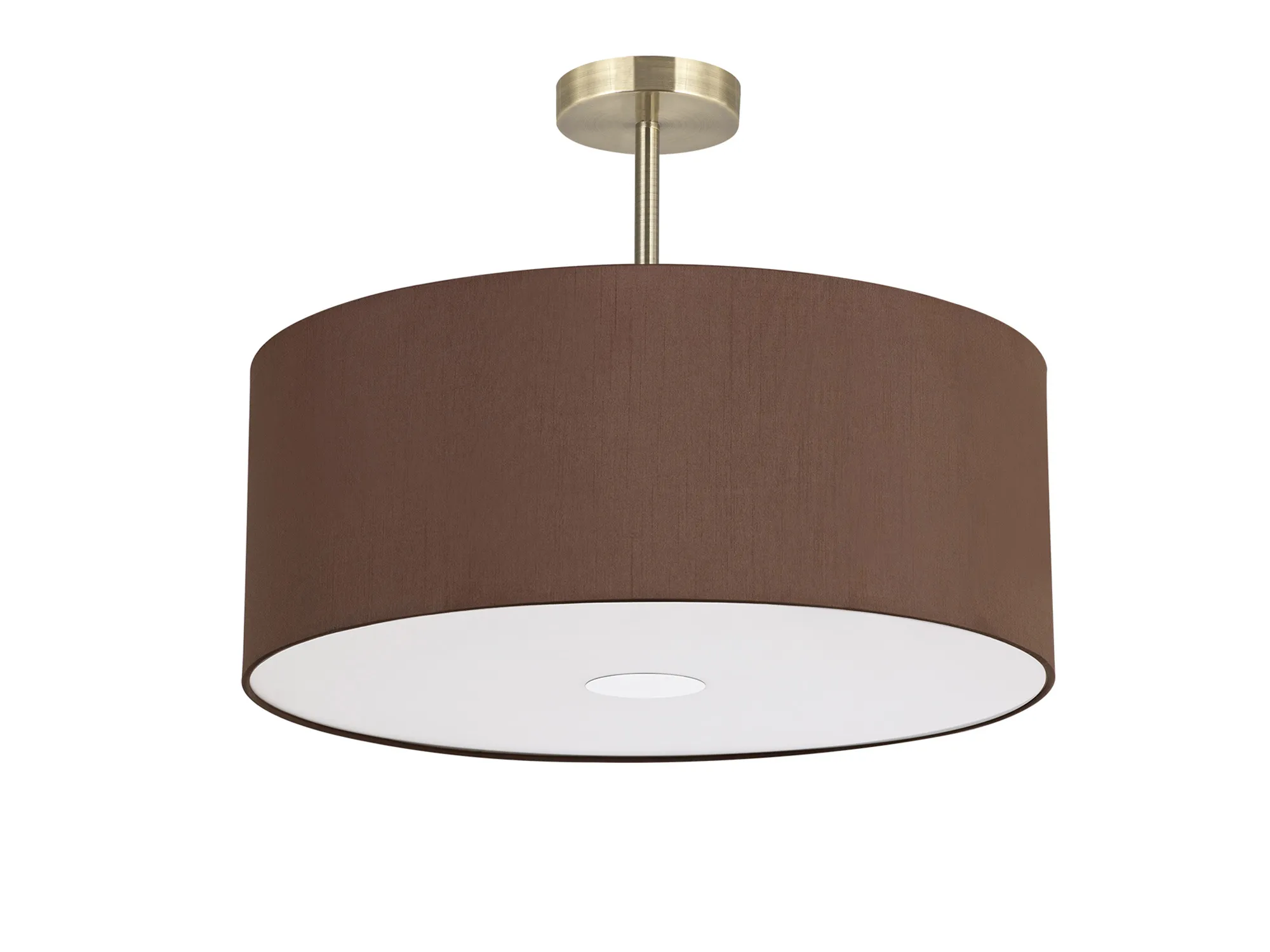 Baymont 50cm Semi Flush 3 Light Antique Brass, Raw Cocoa/Grecian Bronze, Frosted Diffuser DK0384  Deco Baymont AB RC